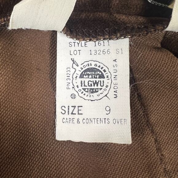 Vintage Brown Velvet Pencil Skirt XS | 90s Union Made in USA High Waist Academic - Picture 8 of 14